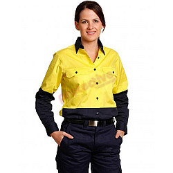 Ladies Long Sleeve Safety Shirt Sw64