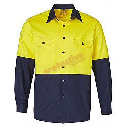 Long Sleeve Cotton Drill Safety Shirt Sw54