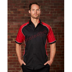 Men's Arena Tri-Colour Contrast Shirt Bs15