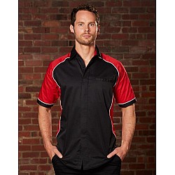 Men's Arena Tri-Colour Contrast Shirt Bs15