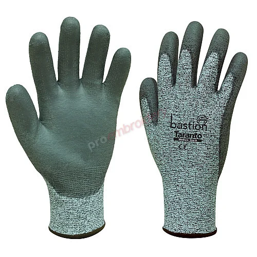 Taranto Grey Cut 5 Hppe Glove Grey Polyurethane Palm Coating