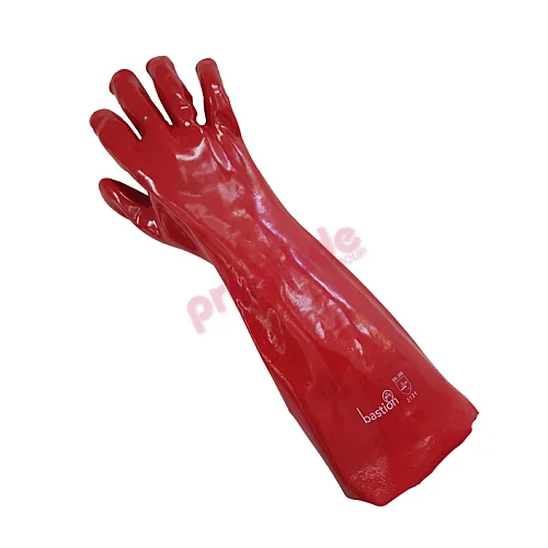 Chemical Resistant Long Sleeve PVC Gloves 45cm Length