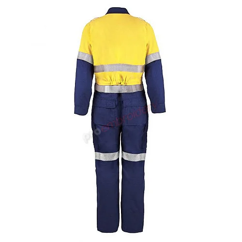 Hi Vis Two Tone Coverall With Fr Reflective Tape