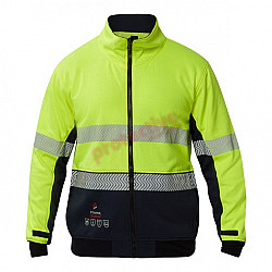 Fr Hi Vis Segmented Reflective Fleece