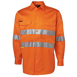 Hi Vis Long Sleeve Day & Night 190g Close Front Shirt