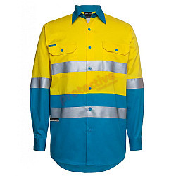 Hi Vis Long Sleeve Shirt With Reflective Tape