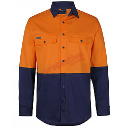 Hi Vis Long Sleeves Stretch Work Shirt