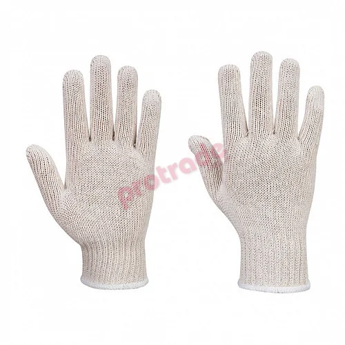 String Knit Liner Gloves White