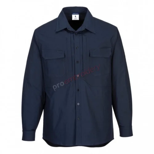 Utility Stretch Long Sleeve Shirt Black - Ms106