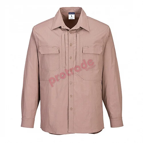 Utility Stretch Long Sleeve Shirt Black - Ms106