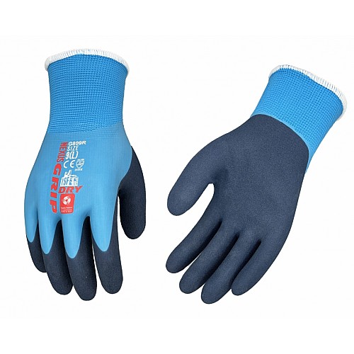 Nexus GRIP DRY Water Resistant Gloves - G809R in Blue - Front View