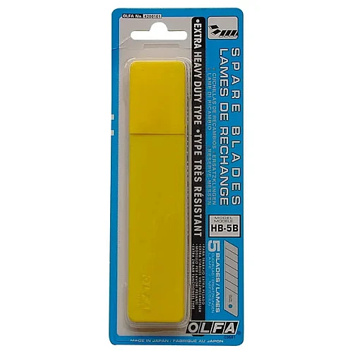 OLFA 25mm Heavy Duty Snap Blades - Extra Thick - Tube of 5 Blades OLFA 25mm Heavy Duty Snap Blades - Extra Thick - Tube of 5 Blades