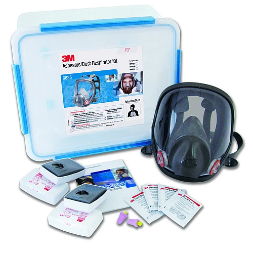 3M Full Face Respirator Kit Asbestos Silica Dust 6835 3M Full Face Respirator Kit Asbestos Silica Dust 6835