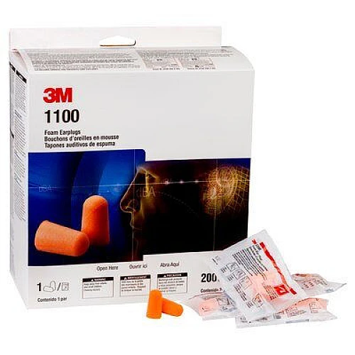 3M 1100 Uncorded Earplugs, Poly Bag 200 Pairs 3M 1100 Uncorded Earplugs, Poly Bag 200 Pairs