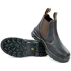 Bison Ridge Elastic Sided Slip On Boot Chestnut