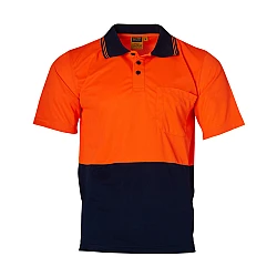 Hi Visibility Short Sleeve Cool dry Micro-Mesh Safety Polo