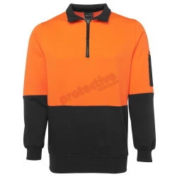 JB's Hi Vis Fleecy Sweat With Half Zip JB's Hi Vis Fleecy Sweat With Half Zip