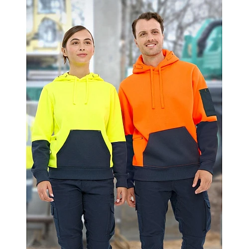 Hi Vis Two Tone Water Resistant Fleece Hoodie SW91 Hi Vis Two Tone Water Resistant Fleece Hoodie SW91