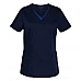 Ladies V-Neck Contrast Trim Scrub Top M7660
