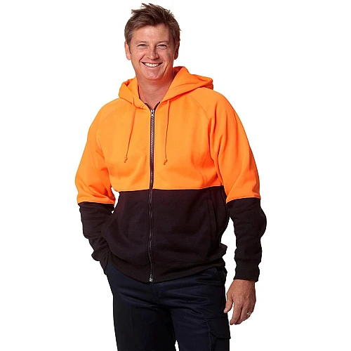 Hi Vis Two Tone Fleece Zipper Hoodie Hi Vis Two Tone Fleece Zipper Hoodie