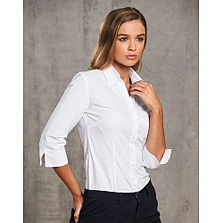 Ladies Cotton/Polyester Stretch 3/4 Sleeve Shirt M8020q Ladies Cotton/Polyester Stretch 3/4 Sleeve Shirt M8020q