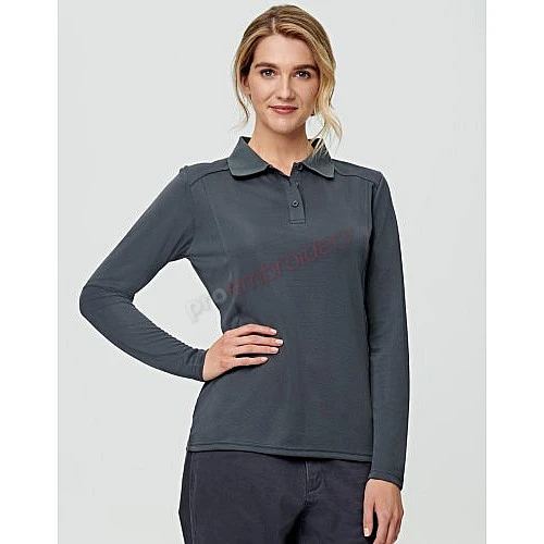 Ladies Lucky Bamboo Long Sleeve Polo Ps90 Ladies Lucky Bamboo Long Sleeve Polo Ps90