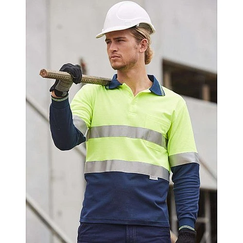 Long Sleeve Safety Polo With 3M Reflective Tape Sw21a Long Sleeve Safety Polo With 3M Reflective Tape Sw21a