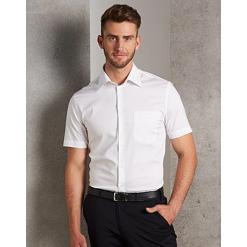 Men's Cotton/Poly Stretch Short Sleeve Shirt M7020s Men's Cotton/Poly Stretch Short Sleeve Shirt M7020s