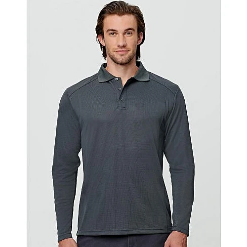 Men's Lucky Bamboo Long Sleeve Polo Ps89