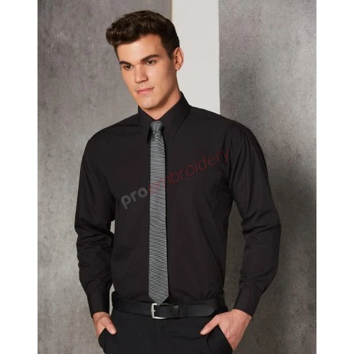 Men's Poplin Long Sleeve Business Shirt Bs01l Men's Poplin Long Sleeve Business Shirt Bs01l
