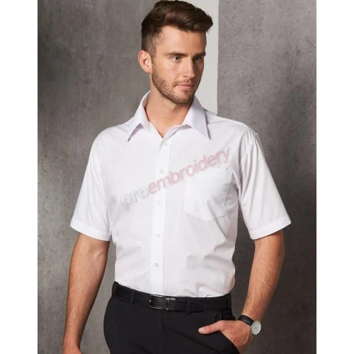 Men's Poplin Short Sleeve Business Shirt Bs01s Men's Poplin Short Sleeve Business Shirt Bs01s