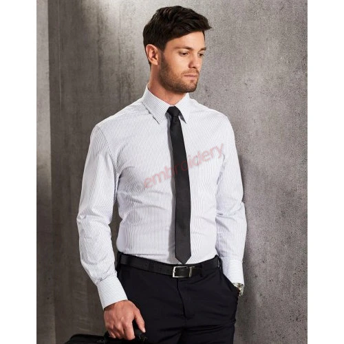 Men's Ticking Stripe Long Sleeve Shirt M7200l Men's Ticking Stripe Long Sleeve Shirt M7200l