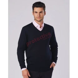 Men's V-Neck Long Sleeves Jumper M9502