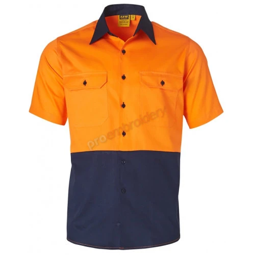Hi-Vis Vented Cotton Twill Safety Shirt SW57 Hi-Vis Vented Cotton Twill Safety Shirt SW57