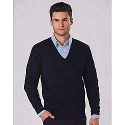 Unisex Wool/ Acrylic V-Neck Jumper Wj01