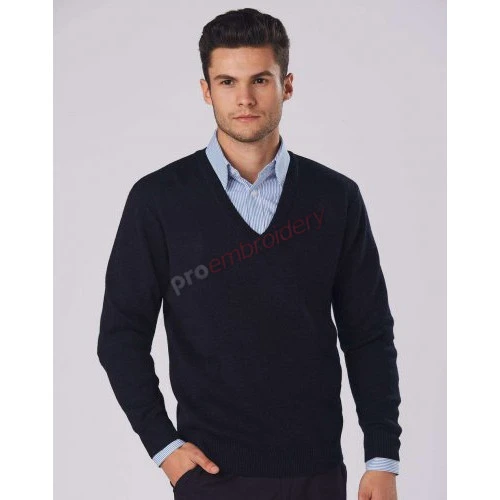 Unisex Wool/ Acrylic V-Neck Jumper Wj01
