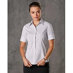 Women's Ticking Stripe Short Sleeve Shirt M8200s Women's Ticking Stripe Short Sleeve Shirt M8200s