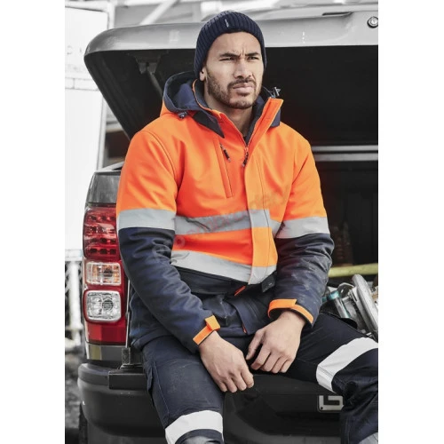 Unisex Hi Vis Antarctic Softshell Taped Jacket Unisex Hi Vis Antarctic Softshell Taped Jacket