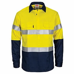DNC Patron Saint FR 2 Tone Closed Front Cotton Shirt
