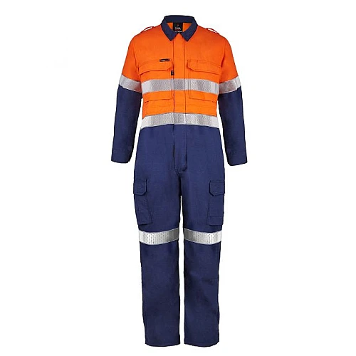 Hi Vis Two Tone Coverall With Fr Reflective Tape Hi Vis Two Tone Coverall With Fr Reflective Tape