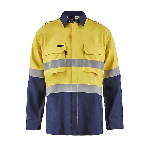 Open Front Hrc2 Shirt With Gusset Sleeves And Fr Reflective Tape