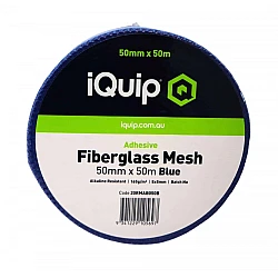 iQuip Fiberglass Render Mesh Adhesive 50mm x 50m Blue iQuip Fiberglass Render Mesh Adhesive 50mm x 50m Blue