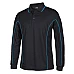Long Sleeve Polo Shirt With Piping