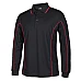 Long Sleeve Polo Shirt With Piping