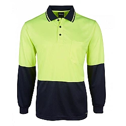 Hi Vis L/S Jacquard Polo Hi Vis L/S Jacquard Polo