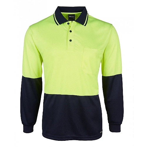 Hi Vis L/S Jacquard Polo