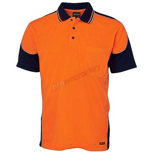 Hi Vis Polo Shirt Coloured Sleeves Hi Vis Polo Shirt Coloured Sleeves