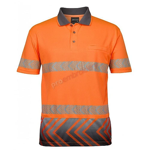 Hi Vis S/S Arrow Sub Polo With Segmented Tape Hi Vis S/S Arrow Sub Polo With Segmented Tape