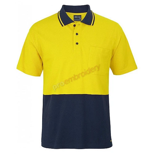 Hi Vis S/S Cotton Pique Trad Polo