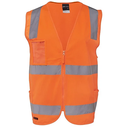 Hi Vis Zipper Safety Vest With Reflective Tape Hi Vis Zipper Safety Vest With Reflective Tape